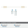 Amerock, Urbanite, 6 5/16" (160mm) Bar Pull, Golden Champagne with White - included hardware