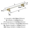 Amerock, Urbanite, 6 5/16" (160mm) Bar Pull, Golden Champagne with White - technical