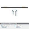 Amerock, Urbanite, 6 5/16" (160mm) Bar Pull, Golden Champagne with Matte Black - included hardware