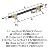 Amerock, Urbanite, 6 5/16" (160mm) Bar Pull, Golden Champagne with Matte Black - technical