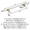 Amerock, Urbanite, 7 9/16" (192mm) Bar Pull, Golden Champagne with White- technical
