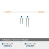 Amerock, Urbanite, 7 9/16" (192mm) Bar Pull, Golden Champagne with White - included hardware
