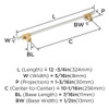Amerock, Urbanite, 10 1/16" (256mm) Bar Pull, Champagne Bronze with White - technical