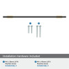 Amerock, Urbanite, 10 1/16" (256mm) Bar Pull, Golden Champagne with Matte Black - included hardware