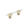 Amerock, Urbanite, 3" (76mm) Bar Pull, Golden Champagne with White