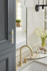 Amerock, Urbanite, 3" (76mm) Bar Pull, Golden Champagne with White - installed 2