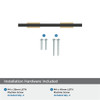 Amerock, Urbanite, 3" (76mm) Bar Pull, Golden Champagne with Matte Black - included hardware