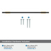 Amerock, Urbanite, 8 13/16" (224mm) Bar Pull, Golden Champagne with Matte Black - included hardware