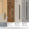 Amerock, Urbanite, 2 5/8" Pull Knob, Golden Champagne with Matte Black - installed cabinets