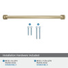 Amerock, Surpass, 10 1/16" (256mm) Curved Pull, Golden Champagne - included hardware