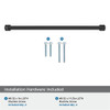 Amerock, Surpass, 12 5/8" (320mm) Curved Pull, Matte Black - included hardware