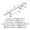 Amerock, Bar Pulls, 10 1/16" (256mm) Bar Pull, Satin Nickel - technical