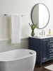 Amerock, Glacio, 24" Towel Bar, Clear with Polished Nickel - installed 1