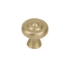 Century, Glamour, Premium Solid Brass 1 1/2" Round Knob, Satin Brass