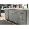 Top Knobs, Brockwell, Brockwell, 7 9/16" (192mm) Pull Backplate, Brushed Satin Nickel - shown in polished nickel - installed 3