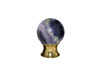 Gemstone Hardware, Rainbow Fluorite Gemstone, 1 3/8" (35mm) Cabinet Knob, Polished Brass