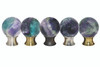 Gemstone Hardware, Rainbow Fluorite Gemstone, 1 3/8" (35mm) Cabinet Knob, Satin Brass - collection Gemstone Hardware, Rainbow Fluorite Gemstone, 1 3/8" (35mm) Cabinet Knob, Satin Brass - collection