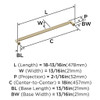 Amerock, Balata, 18" Straight Appliance Pull, Golden Champagne - technical Amerock, Balata, 18" Straight Appliance Pull, Golden Champagne - technical