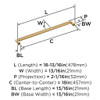 Amerock, Balata, 18" Straight Appliance Pull, Champagne Bronze - technical