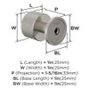 Amerock, Balata, 1" Round Knob, Satin Nickel - technical Amerock, Balata, 1" Round Knob, Satin Nickel - technical