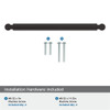 Amerock, Balata, 7 9/16" (192mm) Straight Pull, Oil Rubbed Bronze - mounting hardware Amerock, Balata, 7 9/16" (192mm) Straight Pull, Oil Rubbed Bronze - mounting hardware