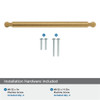 Amerock, Balata, 8 13/16" (224mm) Straight Pull, Champagne Bronze - mounting hardware
