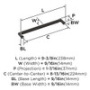 Amerock, Balata, 8 13/16" (224mm) Straight Pull, Oil Rubbed Bronze - technical