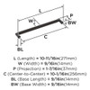 Amerock, Balata, 10 1/16" (256mm) Straight Pull, Oil Rubbed Bronze - technical Amerock, Balata, 10 1/16" (256mm) Straight Pull, Oil Rubbed Bronze - technical