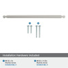 Amerock, Balata, 12 5/8" (320mm) Straight Pull, Satin Nickel - mounting hardware