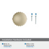 Amerock, Ballard, 1" Round Knob, Golden Champagne - mounting hardware Amerock, Ballard, 1" Round Knob, Golden Champagne - mounting hardware