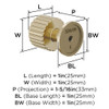 Amerock, Ballard, 1" Round Knob, Golden Champagne - technical Amerock, Ballard, 1" Round Knob, Golden Champagne - technical