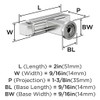 Amerock, Ballard, 2" Pull Knob, Polished Chrome - technical Amerock, Ballard, 2" Pull Knob, Polished Chrome - technical