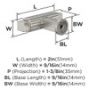 Amerock, Ballard, 2" Pull Knob, Satin Nickel - technical Amerock, Ballard, 2" Pull Knob, Satin Nickel - technical