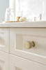 Amerock, Ballard, 1 1/8" Round Knob, Golden Champagne - installed 1 Amerock, Ballard, 1 1/8" Round Knob, Golden Champagne - installed 1