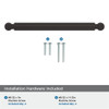 Amerock, Ballard, 6 5/16" (160mm) Straight Pull, Oil Rubbed Bronze - mounting hardware