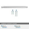 Amerock, Ballard, 7 9/16" (192mm) Straight Pull, Polished Chrome - mounting hardware