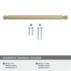 Amerock, Ballard, 7 9/16" (192mm) Straight Pull, Golden Champagne - mounting hardware