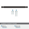 Amerock, Ballard, 8 13/16" (224mm) Straight Pull, Oil Rubbed Bronze - mounting hardware