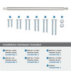 Amerock, Balon, 18" Straight Appliance Pull, Satin Nickel - mounting hardware