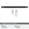 Amerock, Balon, 8 13/16" (224mm) Straight Pull, Oil Rubbed Bronze - mounting hardware