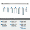 Amerock, Bellamy, 18" Curved Appliance Pull, Polished Chrome - mounting hardware