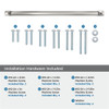 Amerock, Bellamy, 18" Curved Appliance Pull, Polished Nickel - mounting hardware Amerock, Bellamy, 18" Curved Appliance Pull, Polished Nickel - mounting hardware