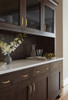 Amerock, Bellamy, 3" (76mm) Curved Pull, Champagne Bronze - installed 2 Amerock, Bellamy, 3" (76mm) Curved Pull, Champagne Bronze - installed 2