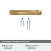 Amerock, Bellamy, 3" (76mm) Curved Pull, Champagne Bronze - mounting hardware Amerock, Bellamy, 3" (76mm) Curved Pull, Champagne Bronze - mounting hardware