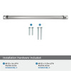 Amerock, Bellamy, 10 1/16" (256mm) Curved Pull, Polished Chrome - mounting hardware Amerock, Bellamy, 10 1/16" (256mm) Curved Pull, Polished Chrome - mounting hardware