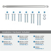 Amerock, Coble, 18" Straight Appliance Pull, Polished Chrome - mounting hardware