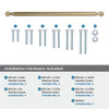 Amerock, Coble, 18" Straight Appliance Pull, Golden Champagne - mounting hardware Amerock, Coble, 18" Straight Appliance Pull, Golden Champagne - mounting hardware