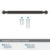 Amerock, Coble, 7 9/16" (192mm) Straight Pull, Oil Rubbed Bronze - mounting hardware Amerock, Coble, 7 9/16" (192mm) Straight Pull, Oil Rubbed Bronze - mounting hardware