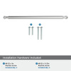 Amerock, Coble, 12 5/8" (320mm) Straight Pull, Polished Chrome - mounting hardware Amerock, Coble, 12 5/8" (320mm) Straight Pull, Polished Chrome - mounting hardware