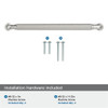 Amerock, Collet, 7 9/16" (192mm) Straight Pull, Polished Nickel - mounting hardware Amerock, Collet, 7 9/16" (192mm) Straight Pull, Polished Nickel - mounting hardware